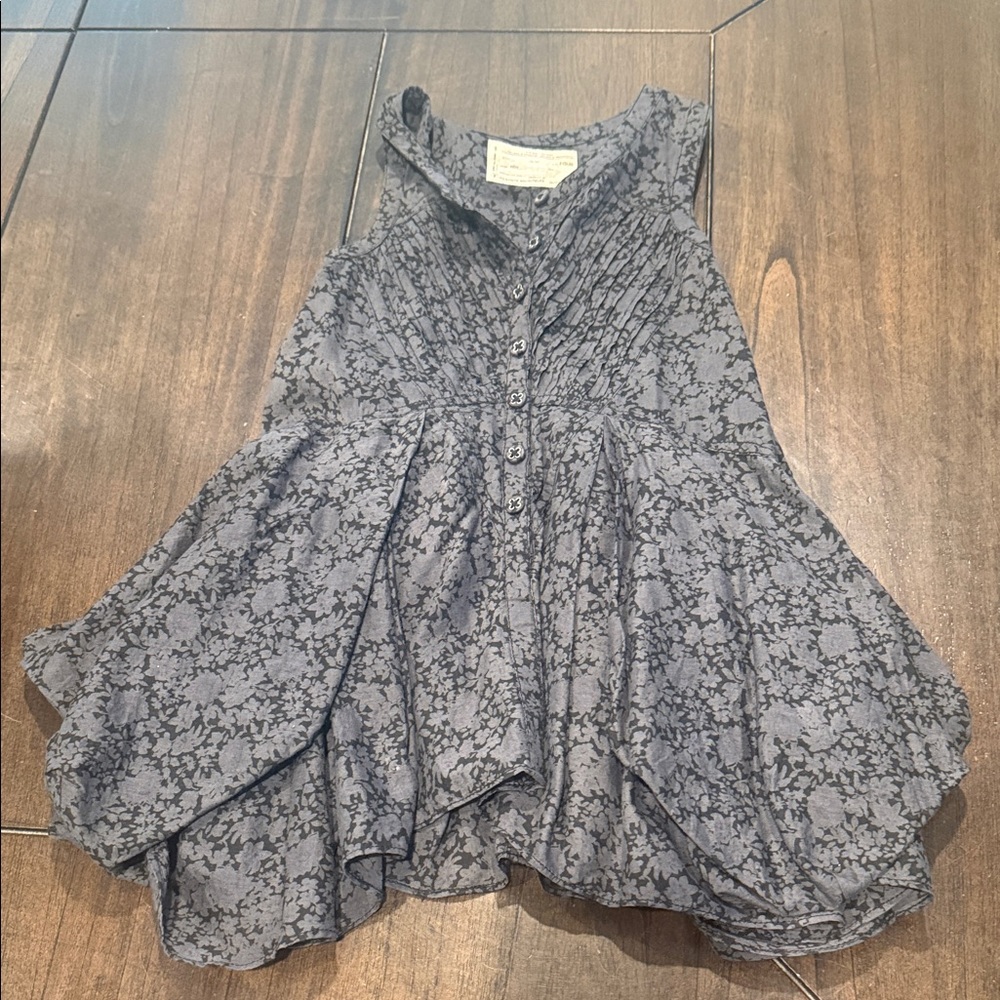 All Saints Gray Floral Lace Casual Girls Dress